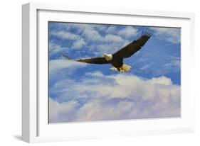 Fly High Bald Eagle-Jai Johnson-Framed Giclee Print