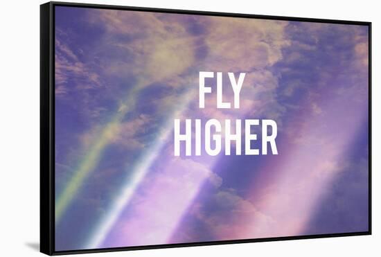 Fly Higher-Vintage Skies-Framed Stretched Canvas