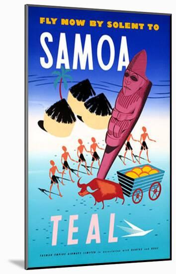 Fly Now By Solent To Samoa-null-Mounted Poster