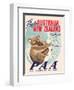 Fly to Australia and New Zealand c.1950s-null-Framed Art Print