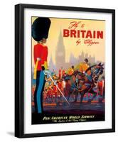 Fly To Britain By Clipper - Pan American World Airways (PAA) - British Royal Procession-Mark Von Arenburg-Framed Giclee Print