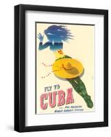 Fly to Cuba - Pan American World Airways System (PAA) - Holiday Isles of the Tropics-Julius Seyler-Framed Art Print