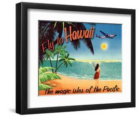 Fly to Hawaii-null-Framed Giclee Print