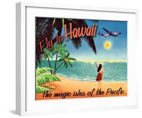 Fly to Hawaii-null-Framed Giclee Print