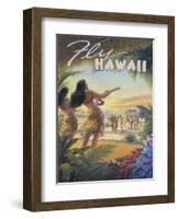 Fly to Hawaii-Kerne Erickson-Framed Art Print