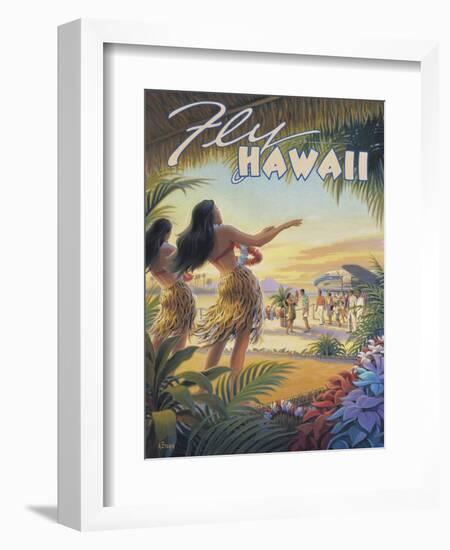 Fly to Hawaii-Kerne Erickson-Framed Art Print