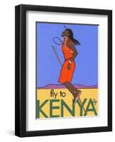 Fly to Kenya-Jean Pierre Got-Framed Art Print