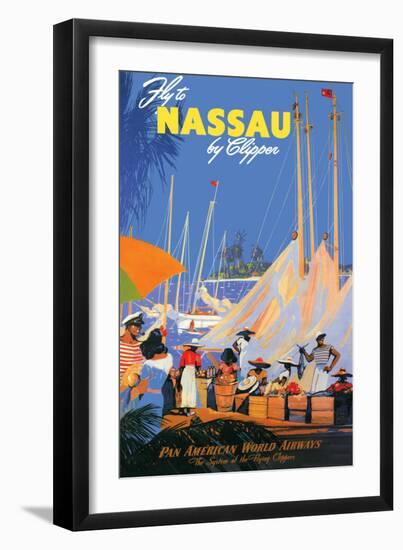 Fly to Nassau by Clipper-Von Arenburg-Framed Art Print