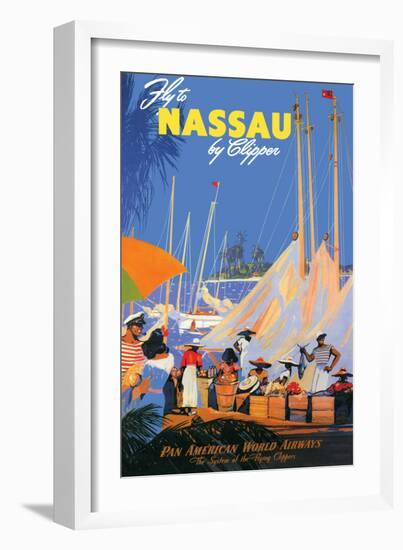 Fly to Nassau by Clipper-Von Arenburg-Framed Art Print