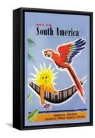 Fly to South America-Jean Dubois-Framed Stretched Canvas