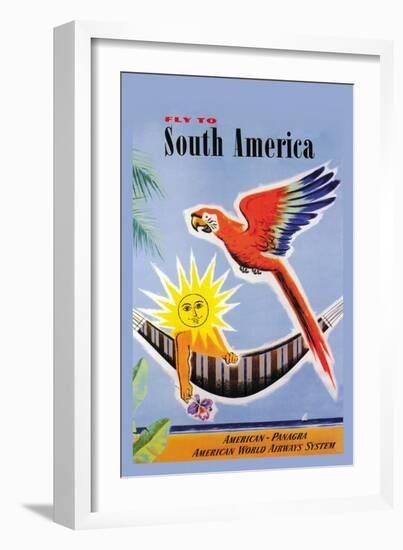 Fly to South America-Jean Dubois-Framed Art Print