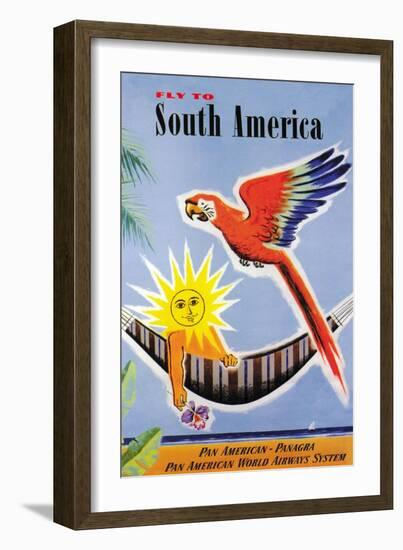 Fly to South America-Jean Dubois-Framed Art Print