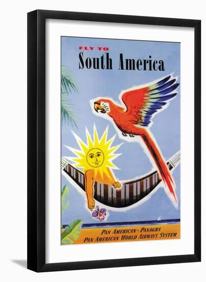 Fly to South America-Jean Dubois-Framed Art Print