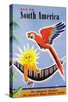 Fly to South America-Jean Dubois-Stretched Canvas