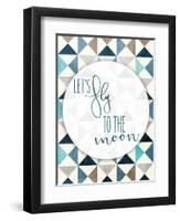 Fly To The Moon-Jace Grey-Framed Art Print