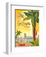 Fly TWA Los Angeles 1950s-Bob Smith-Framed Art Print