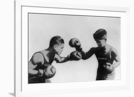 Fly Weight Boxing Champion Pancho Villa Photograph-Lantern Press-Framed Art Print