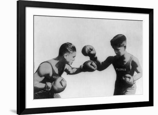 Fly Weight Boxing Champion Pancho Villa Photograph-Lantern Press-Framed Art Print