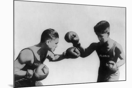 Fly Weight Boxing Champion Pancho Villa Photograph-Lantern Press-Mounted Art Print