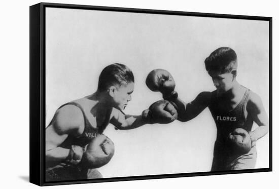 Fly Weight Boxing Champion Pancho Villa Photograph-Lantern Press-Framed Stretched Canvas