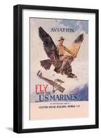 Fly with the U.S. Marines-Howard Chandler Christy-Framed Art Print