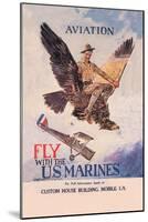 Fly with the U.S. Marines-Howard Chandler Christy-Mounted Art Print