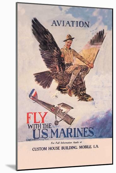 Fly with the U.S. Marines-Howard Chandler Christy-Mounted Art Print