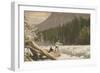 Flycasting on the Wild River-null-Framed Premium Giclee Print