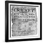Flyer Advertising a Cricket Match Between Hampshire and England, 1819-null-Framed Giclee Print