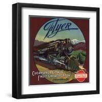 Flyer Brand - Cucamonga, California - Citrus Crate Label-Lantern Press-Framed Art Print