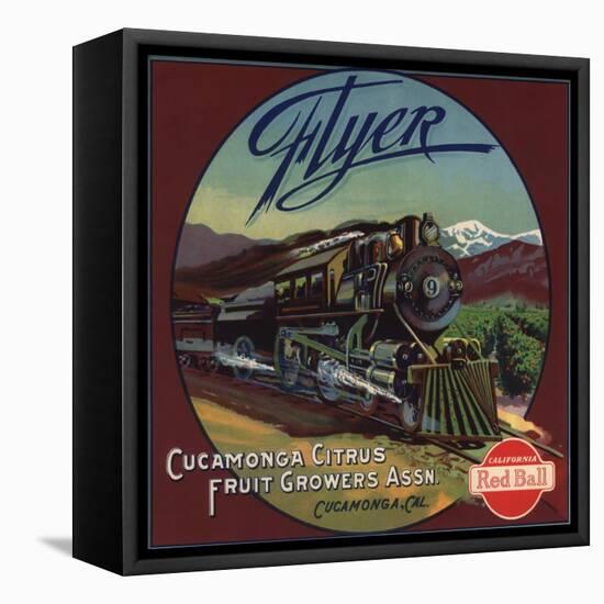 Flyer Brand - Cucamonga, California - Citrus Crate Label-Lantern Press-Framed Stretched Canvas