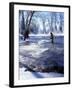 Flyfishing in Provo River on Cold Morning, Wasatch Mountains, near Heber, Utah, USA-Howie Garber-Framed Premium Photographic Print