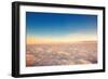 Flying above the Clouds. View from the Airplane, Soft Focus-Valentin Valkov-Framed Photographic Print