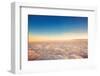 Flying above the Clouds. View from the Airplane, Soft Focus-Valentin Valkov-Framed Photographic Print