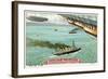Flying Above the English Channel-null-Framed Giclee Print