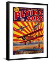 Flying Aces Magazine Cover-Lantern Press-Framed Art Print