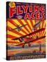 Flying Aces Magazine Cover-Lantern Press-Stretched Canvas