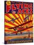 Flying Aces Magazine Cover-Lantern Press-Stretched Canvas