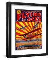 Flying Aces Magazine Cover-Lantern Press-Framed Art Print