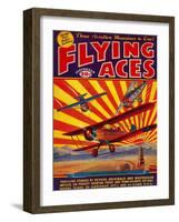 Flying Aces Magazine Cover-Lantern Press-Framed Art Print