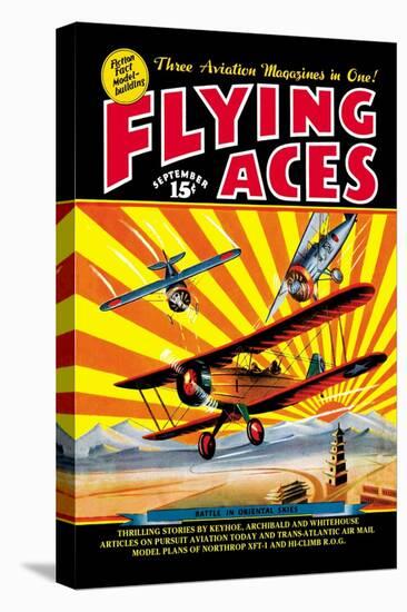 Flying Aces over the Rising Sun-C. B. Mayshark-Stretched Canvas