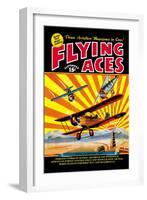 Flying Aces over the Rising Sun-C. B. Mayshark-Framed Art Print