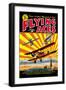 Flying Aces over the Rising Sun-C. B. Mayshark-Framed Art Print