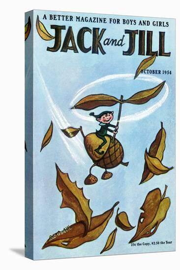 Flying Acorn - Jack and Jill, October 1954-Leo Politi-Stretched Canvas