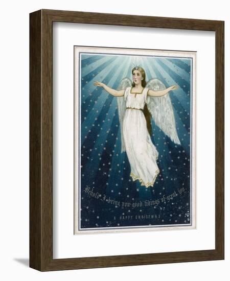 Flying Angel Among the Stars-null-Framed Art Print