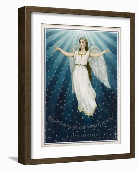 Flying Angel Among the Stars-null-Framed Art Print