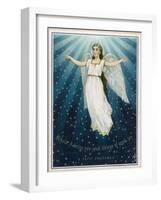Flying Angel Among the Stars-null-Framed Art Print