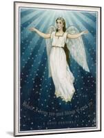 Flying Angel Among the Stars-null-Mounted Art Print