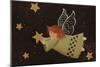 Flying Angel Holding Starstars in Background-Beverly Johnston-Mounted Giclee Print