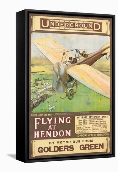 Flying at Hendon. 1914-Cyrus Cuneo-Framed Stretched Canvas